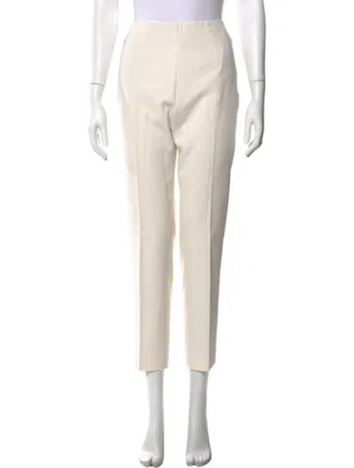 Pre-owned Akris X Bergdorf Goodman Straight Leg Pants In Neutral