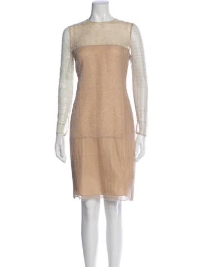 Pre-owned Akris X Bergdorf Goodman Vintage Knee-length Dress In Gold