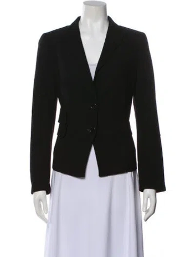 Pre-owned Akris X Bergdorf Goodman Wool Blazer In Black