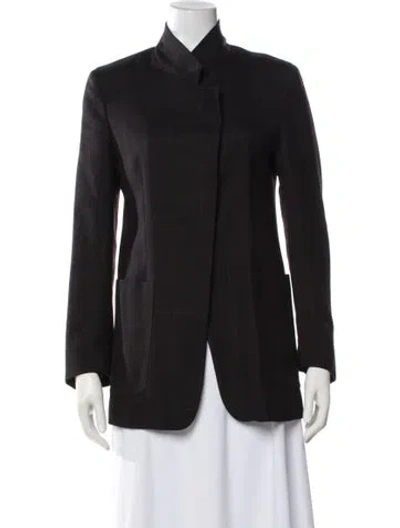 Pre-owned Akris X Bergdorf Goodman Wool Blazer In Black