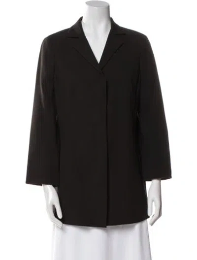 Pre-owned Akris X Bergdorf Goodman Wool Blazer In Black