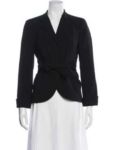 Pre-owned Akris X Bergdorf Goodman Wool Blazer In Black