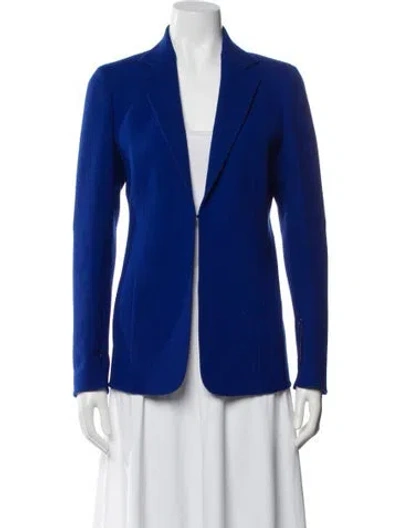 Pre-owned Akris X Bergdorf Goodman Wool Blazer In Blue