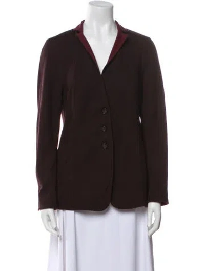 Pre-owned Akris X Bergdorf Goodman Wool Blazer In Brown