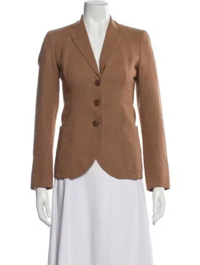 Pre-owned Akris X Bergdorf Goodman Wool Blazer In Brown