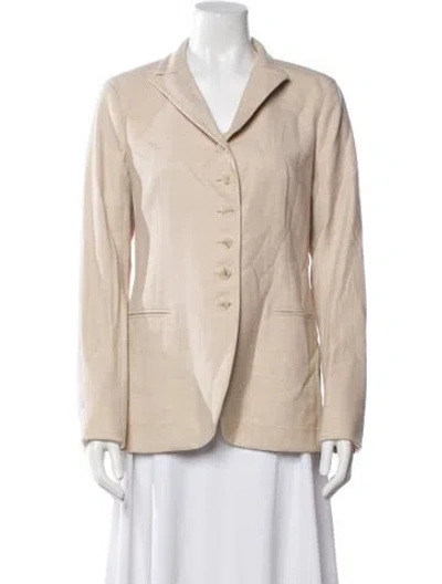 Pre-owned Akris X Bergdorf Goodman Wool Blazer In Neutral