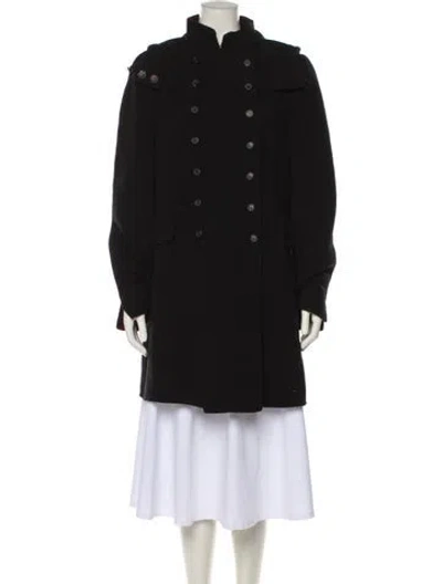 Pre-owned Akris X Bergdorf Goodman Wool Coat In Black