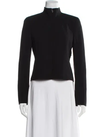 Pre-owned Akris X Bergdorf Goodman Wool Evening Jacket In Black