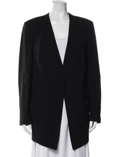 Pre-owned Akris X Bergdorf Goodman Wool Evening Jacket In Black