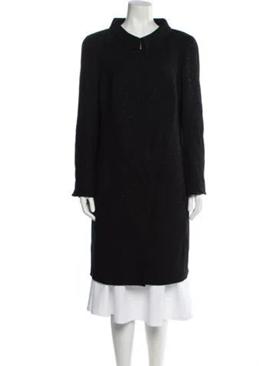 Pre-owned Akris X Bergdorf Goodman Wool Faux Fur Coat In Brown