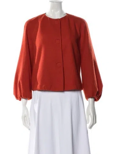 Pre-owned Akris X Bergdorf Goodman Wool Jacket In Orange