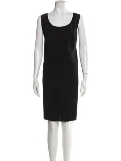 Pre-owned Akris X Bergdorf Goodman Wool Knee-length Dress In Gray