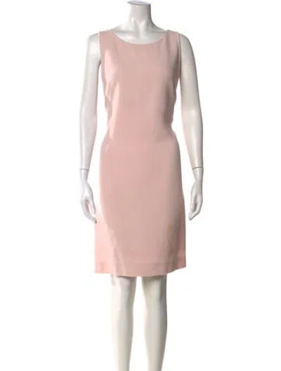 Pre-owned Akris X Bergdorf Goodman Wool Knee-length Dress In Pink