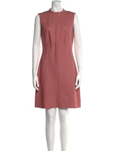 Pre-owned Akris X Bergdorf Goodman Wool Knee-length Dress In Red