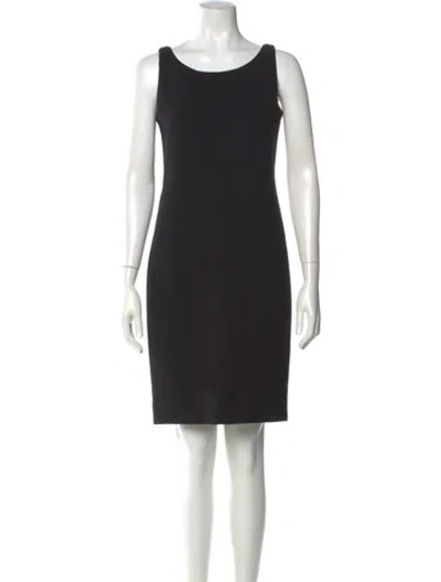 Pre-owned Akris X Bergdorf Goodman Wool Mini Dress In Black