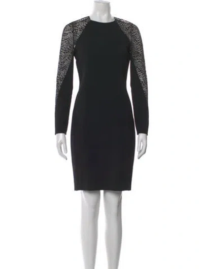 Pre-owned Akris X Bergdorf Goodman Wool Mini Dress In Black