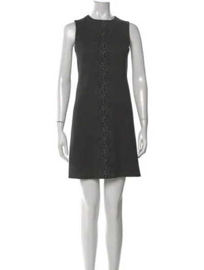 Pre-owned Akris X Bergdorf Goodman Wool Mini Dress In Black