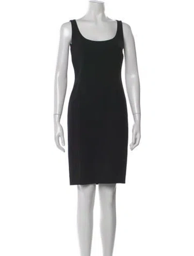 Pre-owned Akris X Bergdorf Goodman Wool Mini Dress In Black