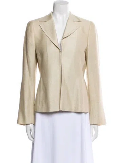 Pre-owned Akris X Bergdorf Goodman Wool Printed Blazer In Neutral