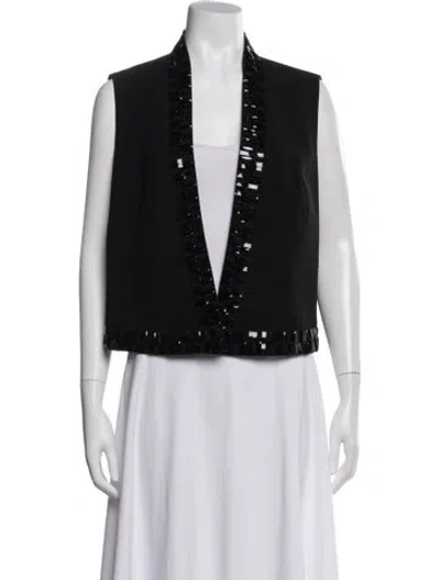 Pre-owned Akris X Bergdorf Goodman Wool Vest In Black