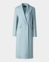 Akris Zelda Cashmere Double-breasted Coat In Stone Blue