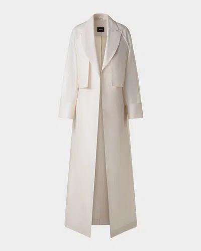 Akris Zendaya Silk Organza Coat With Detachable Bolero In Sand