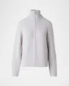 Akris Zip-front Cashmere Cardigan In White