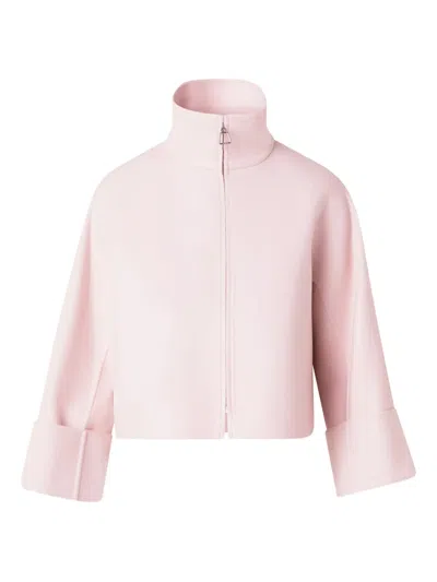 Akris Zip-up Funnel-neck Jacket In Pink