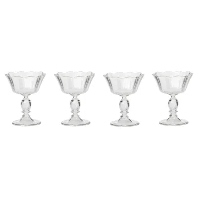 Pre-owned Akua Objects Alban Champagne Glass - Set Of Four In Gray