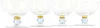 Akua Objects Blue & Orange Noam Champagne Glasses, 4 Pcs In Emerald