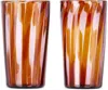 Akua Objects Brown & Pink Small Augusta Glass Set In Hazel