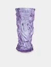 Akua Objects Michael Hand-blown Crystal Vase (14.5in/37cm) In Purple