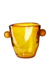 Akua Objects Oliver Venetian Glass Vase In Orange