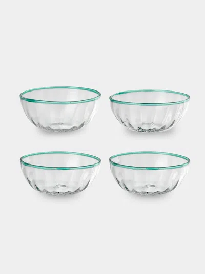 Akua Objects Peter Hand-blown Crystal Dessert Bowls (set Of 4) In Transparent