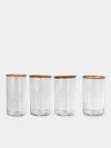 Akua Objects Peter Hand-blown Crystal Highballs (set Of 4) In Transparent
