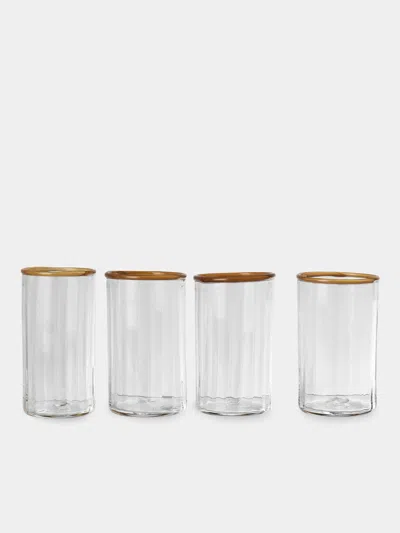 Akua Objects Peter Hand-blown Crystal Highballs (set Of 4) In Transparent