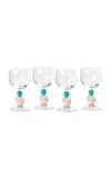 Akua Objects Set-of-four Noam Wine Glass In Multi