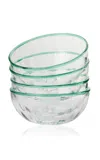 Akua Objects Set-of-four Peter Bowls In Green