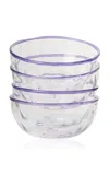 Akua Objects Set-of-four Peter Bowls In Purple