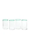Akua Objects Set-of-four Small Peter Glass In Green