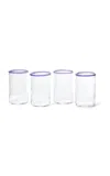 Akua Objects Set-of-four Small Peter Glass In Purple