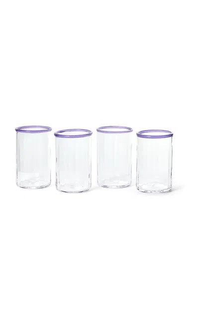 Akua Objects Set-of-four Small Peter Glass In Purple