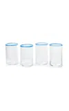Akua Objects Set-of-four Small Peter Glass In Turquoise