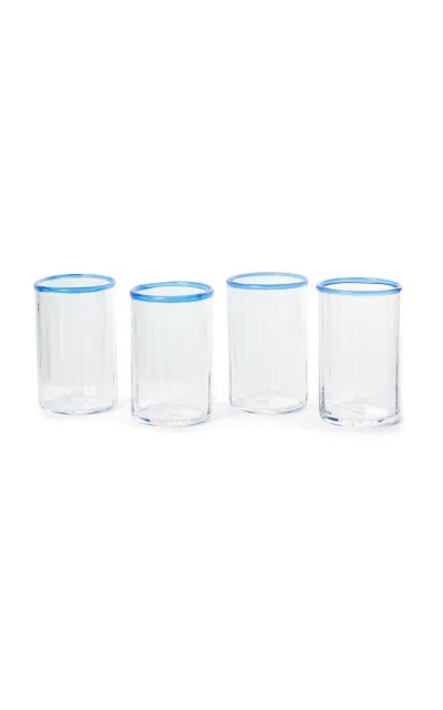 Akua Objects Set-of-four Small Peter Glass In Turquoise