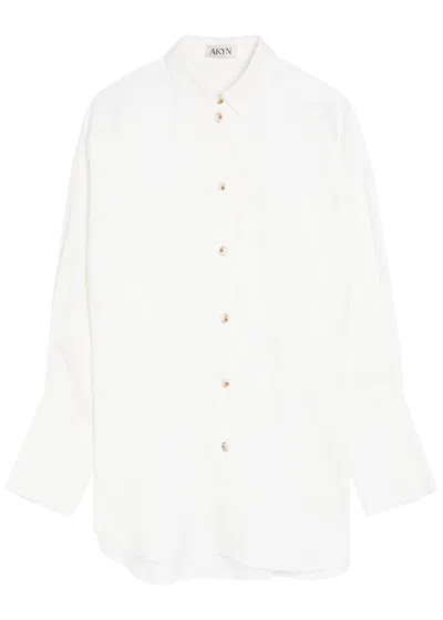 Akyn Fenella Denim Shirt In White