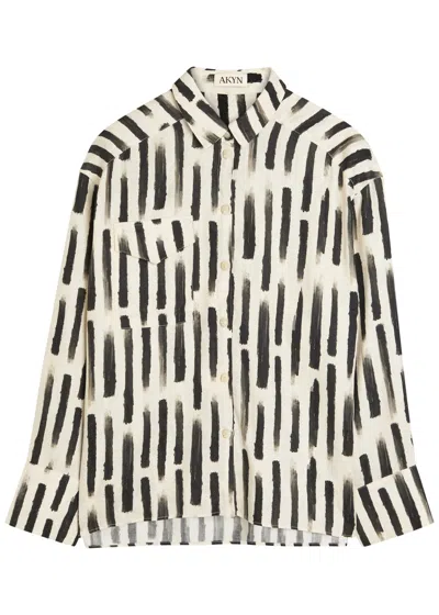 Akyn Robbie Printed Tencel Shirt In Multi