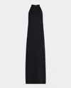 Akyn Studio Odessa Washed Denim Midi Dress In Black