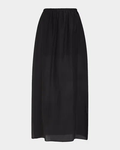 Akyn Studio Raya Gathered Sheer Skirt In Black