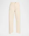 Akyn Studio Sol Asymmetric Straight-leg Jeans In Neutral