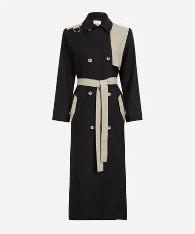 Akyn Women's Chanah Black Trench Coat